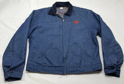 Chaqueta de mezclilla azul forrada con manta Big Ben Wrangler de colección para hombre talla 44 LOGOTIPO MÓVIL Foto 1 de 4