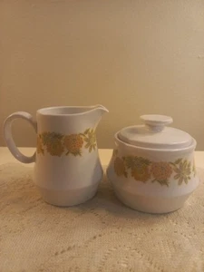 Noritake Sunny Side Progression Creamer and Sugar Bowl 9003 VTG Stunning Florals - Picture 1 of 13