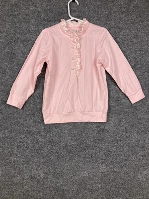 Sugar Dumplin Kids Girls Size 4T Pink Ruffle Pearl Button L/S Top Shirt NWT - Image 1 of 4