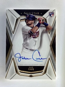 Autógrafos Topps Five Star 2019 #FSA-JC Jake Cave RC automático Minnesota Twins - Imagen 1 de 2