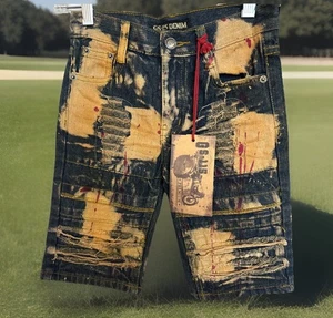 GS-115 Denim Boy's Size 7 Shorts Distressed Denim Bermuda Length Kidcore New - Picture 1 of 11