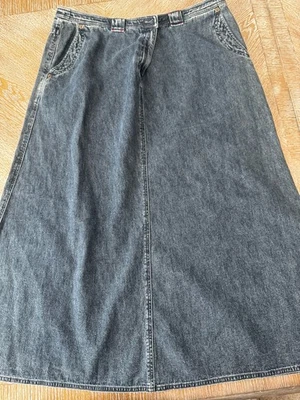 Lauren Ralph Lauren Blue Denim Maxi Skirt Sz 16” Adjustable waist 38” Length 34” - Image 1 of 4