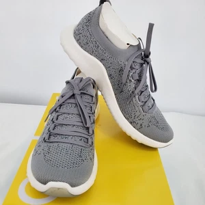 Aetrex Womens 9/9.5 Carly Orthopedic Arch Support Knit Sneakers Grey New In Box - Picture 1 of 8