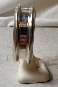 Statement Bracciale Polsino Argento Sterling 925 Pesante 7" con Rotaie - Foto 1 di 4