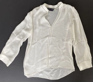 Camicetta tunica Alice + Olivia seta trasparente avorio - XS - Foto 1 di 7