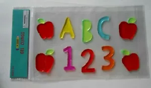 NEW Gel Window Clings 14 ct ABC 1 2 3 Classroom Home school Learning Educational - Picture 1 of 1