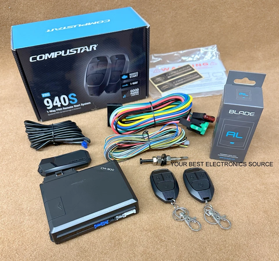 NEW Compustar CSP940-S + BLADE-AL 1-Way Remote Start System, Two 3-Button Remote - Image 1 of 1