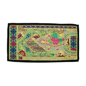 Wall Hanging Indian Hippie Bohemian Handmade Patchwork Embroidered Tapestry Am - Picture 1 of 4
