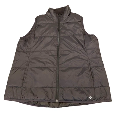 Xersion Sleeveless Puffer Vest Jacket Men's XL Black 100% Nylon  Full Zip - Imagem 1 de 4