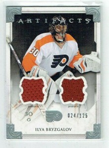 13-14 UD Upper Deck Artifacts  Ilya Bryzgalov  /125  Dual Jerseys  PATCH CREASES