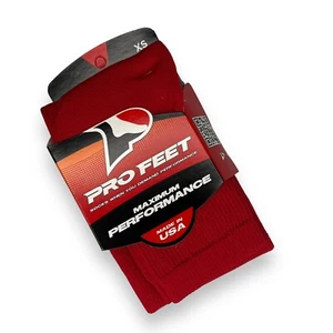 Pro Feet Maximum Performance Athletic Sports Socks for Kids Size XS 1 Pair Red - Picture 1 of 1