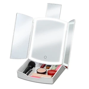 iHome Reisespiegel mit Beleuchtung und Make-up Organizer - Bild 1 von 6