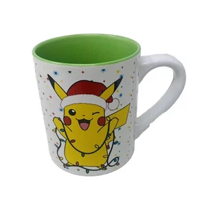 Pokemon Pikachu Holiday Christmas 14 oz Coffee Mug Cup - Santa Hat Lights - 2021 - Picture 1 of 5