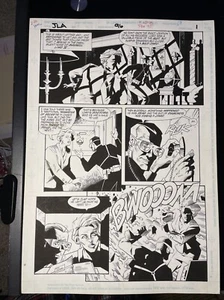 Comic Book Art JUSTICE LEAGUE OF AMERICA Page Storyboard Vintage autographs MT - Picture 1 of 8