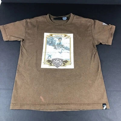 Camiseta Tony Hawk Niño Mediana Marrón Golpeada David González Foto Gráfica Camiseta Foto 1 de 4