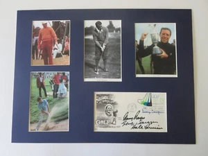 PGA Greats Gene Sarazen, Gary Player, Hale Irwin & Billy Casper autographs - Picture 1 of 2