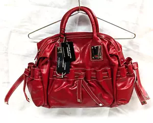 Charlie Lapson Handbag - Red Ziptop Leather Satchel / Top Handle Bag - DUK109 - Picture 1 of 6