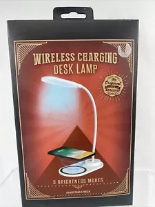 Wireless Phone Charging Desk Lamp 3 Brightness Adjustable Neck Gift Stocking Stu - Picture 1 of 2