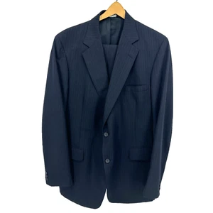 John Alexander Vintage Mens Single Breasted Two Piece Suit 44 Reg Blue Pinstripe - Picture 1 of 23