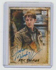 TOPPS WALKING DEAD SEASON 8 JORDAN WOODS-ROBINSON/ERIC RALEIGH AUTOGRAPH CARD 