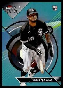 2023 Topps Finest LENYN SOSA AQUA REFRACTOR 187/199 WHITE SOX #49 - Picture 1 of 2