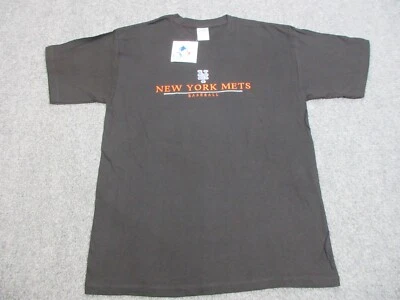 VINTAGE New York Mets Shirt Mens Large Black Embroidered Logo MLB Baseball - Image 1 of 4
