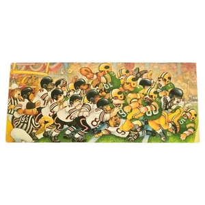 Vintage Fathers Day Football Greeting Card By Leanin Tree Green Gold Packer - Picture 1 of 3