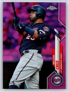2020 Topps Chrome Nelson Cruz Pink Refractor #69 Twins - Bild 1 von 2