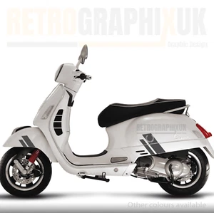GUN METAL LAUREL  Vespa GTS 300 Super Styled Graphics Stickers Kit V23L/L - Picture 1 of 5