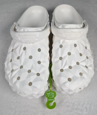 Crocs Classic Geometric Clogs Mens 9 Womens 11 White Disney Epcot Ball NEW - Image 1 of 4