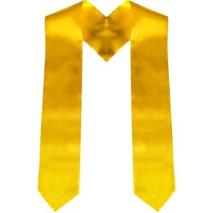 Plain Gold Graduation Stole 72" Unisex Graduation Stole Class of 2025 Blank G... - Picture 1 of 5