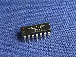 MC1020P MOTOROLA VINTAGE 1978/79 14-PIN DIP COLLECTIBLE NOS RARE! QTY-1 - Picture 1 of 2
