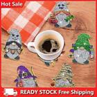 10PCS Halloween Art Diamonds Coaster with Holder DIY (Halloween Gnome)