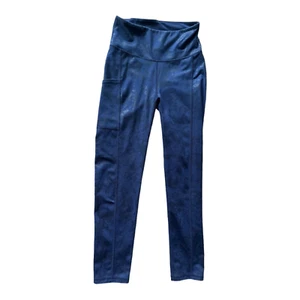 Lilly Pulitzer Navy Blue High Waisted Athletic Yoga Leggings Pockets - Picture 1 of 11