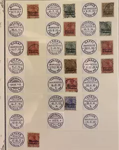 GERMANIA, MAROCCO, ca1900, lotto di 13 francobolli, francobolli diversi - Foto 1 di 5