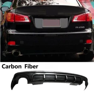 Rear Bumper Lip Diffuser Carbon Fiber Style For 2006-2013 Lexus IS250 IS350 4DR - Bild 1 von 6