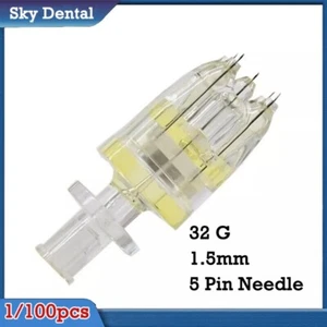 1/100 Pezzi 5 Pin Cristallo Multi-Tips Ricambio per Bellezza Viso Cura Pelle Strumenti - Foto 1 di 11