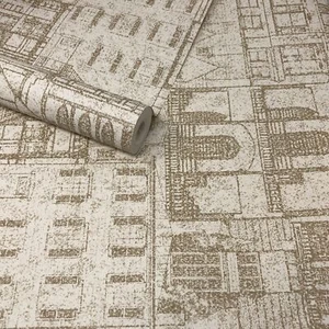 Paste The Wall - Beige and Cream Architectural Buildings Wallpaper - FD21256 - Picture 1 of 4