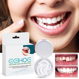 Temporary Teeth Perfect Cover,adjustable Snap On False Teeth Dentures Set - Picture 1 of 6