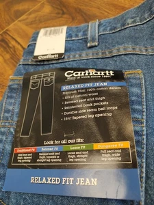 Neu Carhartt Jeans B17 DST blau Relaxed Fit Tapered Leg Herren 38x30 2005 neu aus altem Lagerbestand - Bild 1 von 9