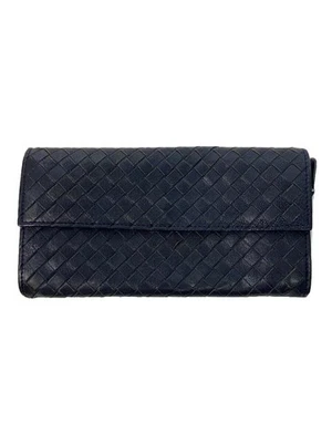 BOTTEGA VENETA Cartera Larga Cuero Azul Marino Para Hombre Foto 1 de 4