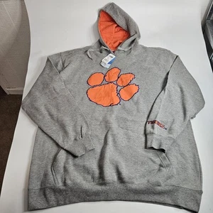 Felpa con cappuccio ricamata E5 Clemson Tigers 2X..."NUOVA" - Foto 1 di 3