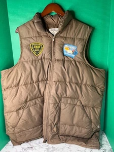 Vtg Sears Western Prime Goose Down Vest XL Tall Ducks Unlimited SKB Arms Puffer - Picture 1 of 19