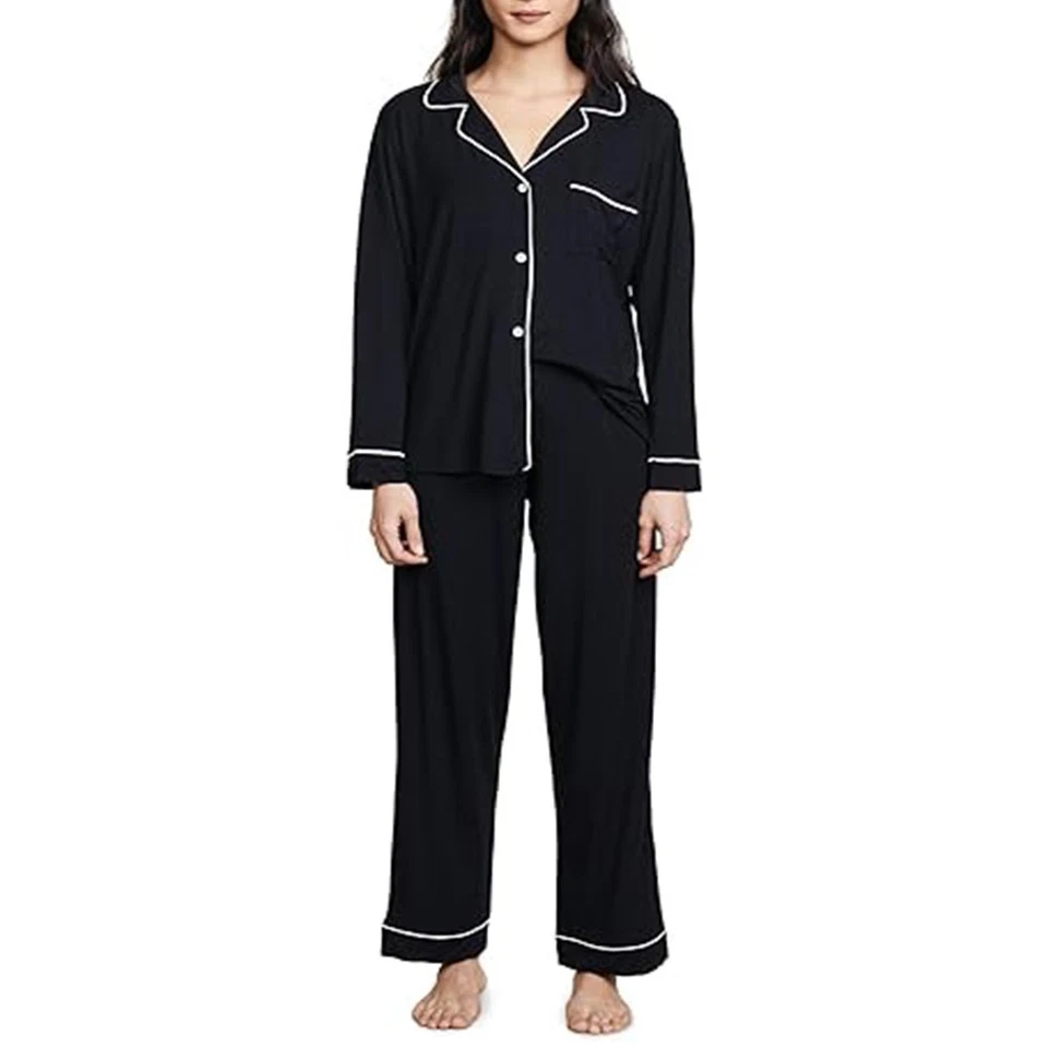 Conjunto de pijama clásico para mujer Eberjey Gisele negro M, en zappos por $158 regular, tan suave Foto 1 de 4