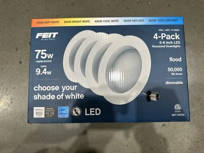 Feit Electric 75W Replacement 5-6 Inch LED Recessed Downlight 4 Pack 1715920