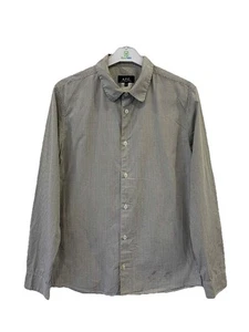 A.P.C. Rue Madame Paris Mens Button Up Shirt Small S Check Plaid Long Sleeve#C11 - Picture 1 of 6