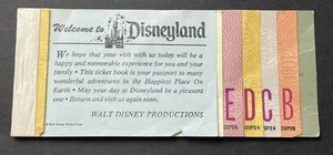 1970’s Disneyland Junior 15 Ticket Booklet Original Incl 3 E Tickets - Bild 1 von 9