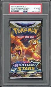 Pokemon Brilliant Stars Charizard Art Authentic Sealed Booster Pack PSA 10 - Picture 1 of 2