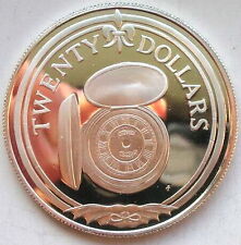 British Virgin 1985 Pocket Watch 20 Dollars Silver Coin,Proof