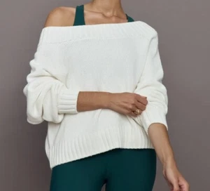 CARBON38 Wool Blend Slouchy Knit Sweater Size Large Off White NEW! - Picture 1 of 2